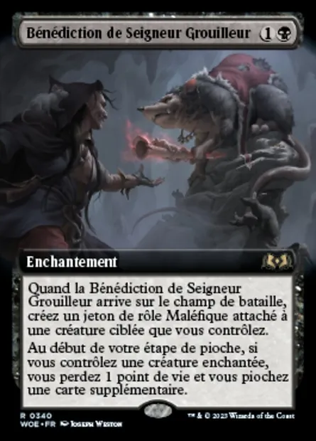 Bénédiction de Seigneur Grouilleur, carte Magic WOE 340 — extension Wilds of Eldraine