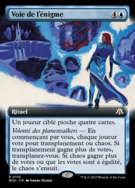 Voie de l'énigme, carte Magic MOC 110 — extension March of the Machine Commander