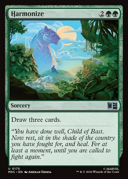 Harmonize, Magic card MSC 175 — Marvel Super Heroes Commander set