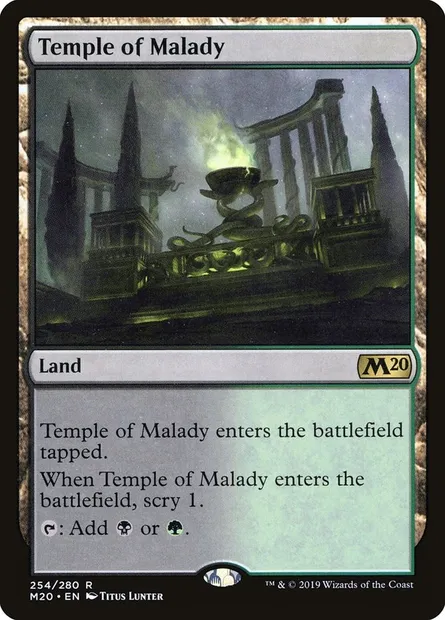 Temple of Malady, Magic card M20 254 — Core Set 2020 set