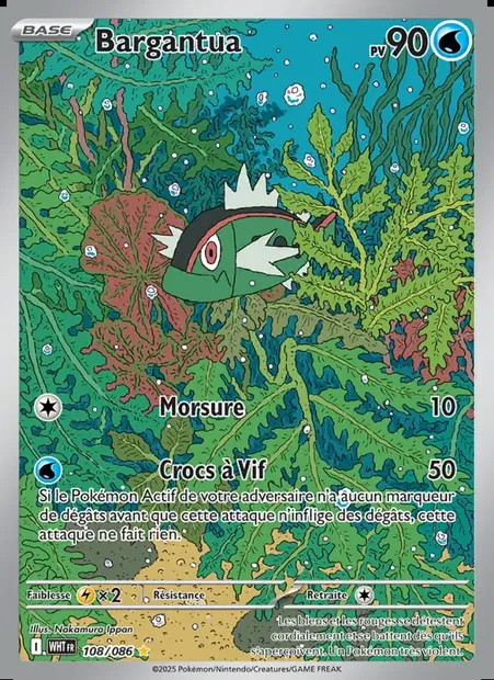 Bargantua, carte Pokémon WHT 108 — extension Flamme Blanche