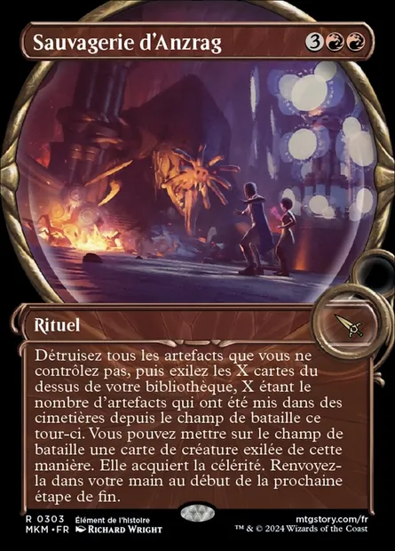 Sauvagerie d'Anzrag, carte Magic MKM 303 — extension Murders at Karlov Manor