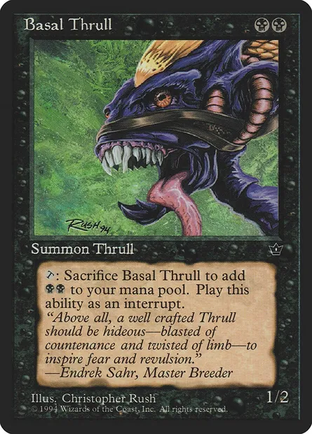 Basal Thrull, Magic card FEM 34d — Fallen Empires set
