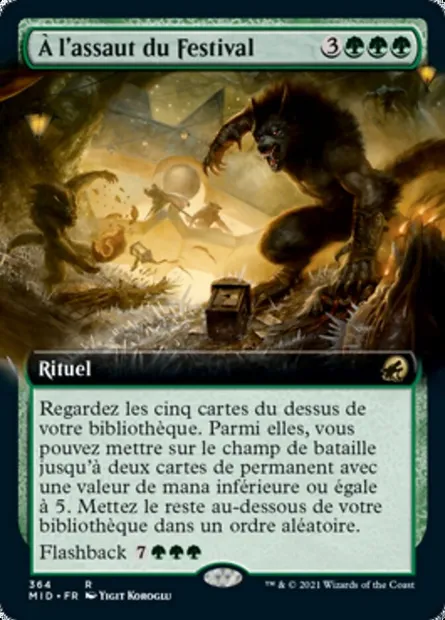 À l'assaut du Festival, carte Magic MID 364 — extension Innistrad : chasse de minuit