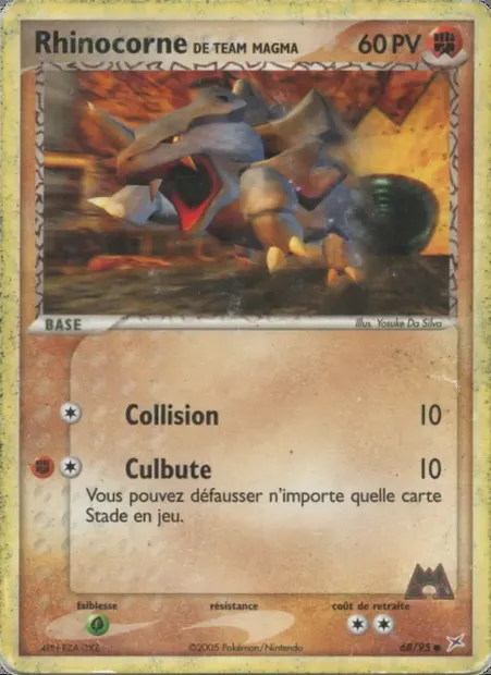 Rhinocorne de Team Magma, carte Pokémon MA 68 — extension EX Team Magma vs Team Aqua