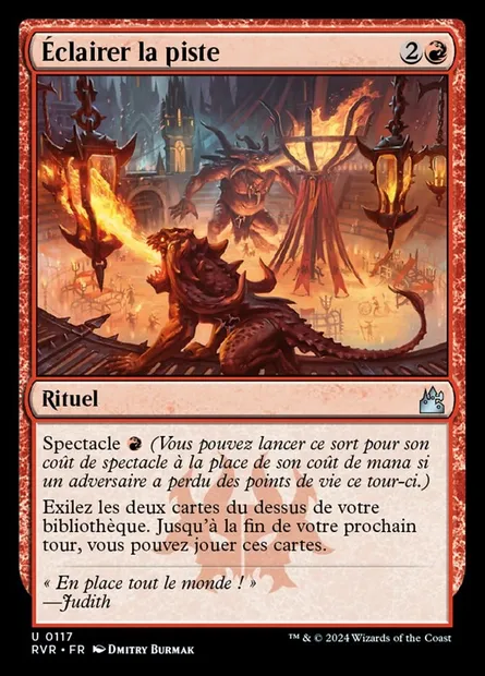 Éclairer la piste, carte Magic RVR 117 — extension Ravnica Remastered