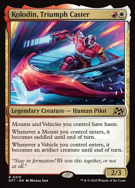 Kolodin, Triumph Caster, Magic card DFT 210 — Aetherdrift set
