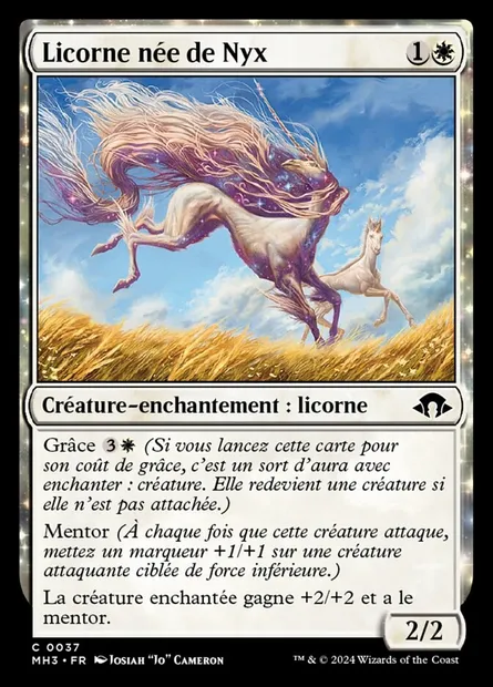 Licorne née de Nyx, carte Magic MH3 37 — extension Modern Horizons 3