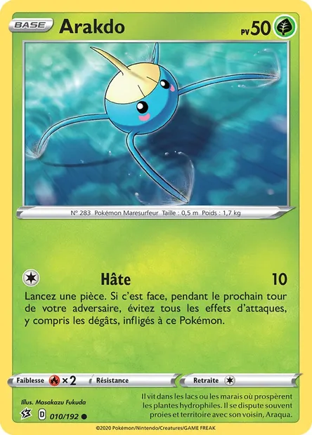 Arakdo, carte Pokémon RCL 10 — extension Clash des Rebelles