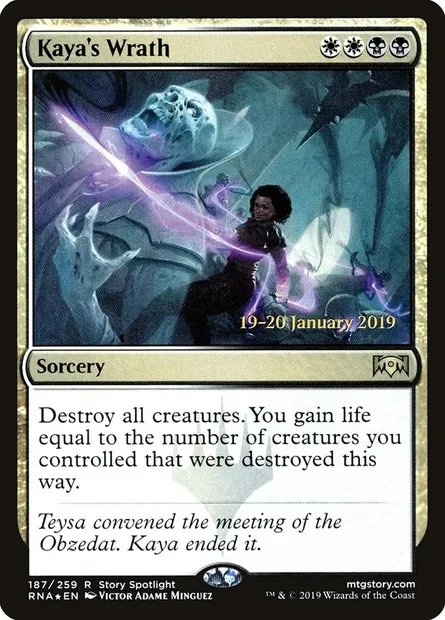 Colère de Kaya, carte Magic PRNA 187s — extension Ravnica Allegiance Promos