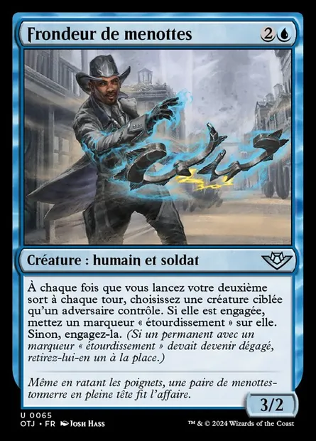 Frondeur de menottes, carte Magic OTJ 65 — extension Outlaws of Thunder Junction