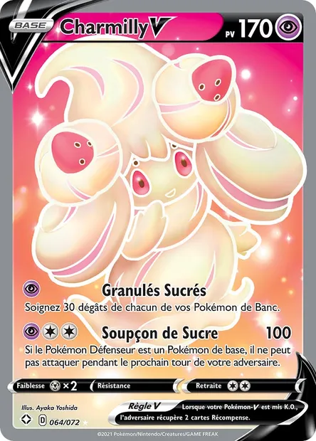 Charmilly V, carte Pokémon SHF 64 — extension Destinées Radieuses