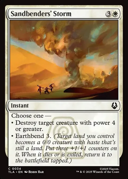 Sandbenders' Storm, Magic card TLA 34 — Avatar: The Last Airbender set