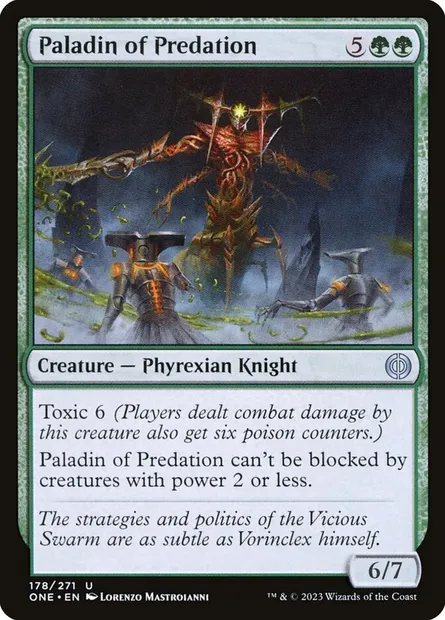Paladin of Predation, Magic card ONE 178 — Phyrexia: All Will Be One set