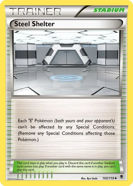 Steel Shelter, Pokémon card PHF 105 — Phantom Forces set