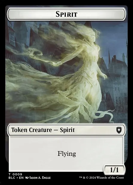 Spirit, carte Magic TBLC 9 — extension Bloomburrow Commander Tokens