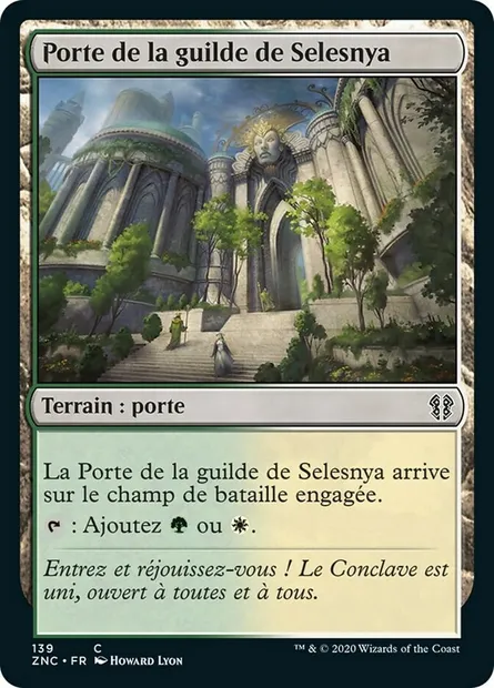 Porte de la guilde de Selesnya, carte Magic ZNC 139 — extension Zendikar Rising Commander