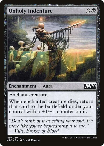Unholy Indenture, Magic card M20 119 — Core Set 2020 set