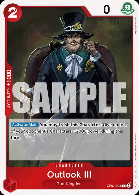 Outlook III, One Piece card OP07-003 — 500 YEARS IN THE FUTURE set