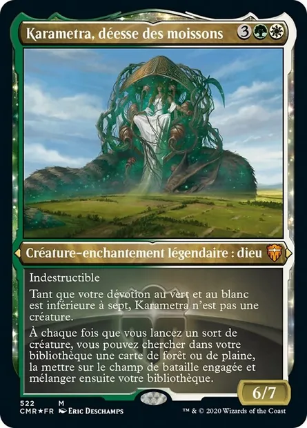 Karametra, déesse des moissons, carte Magic CMR 522 — extension Commander Legends