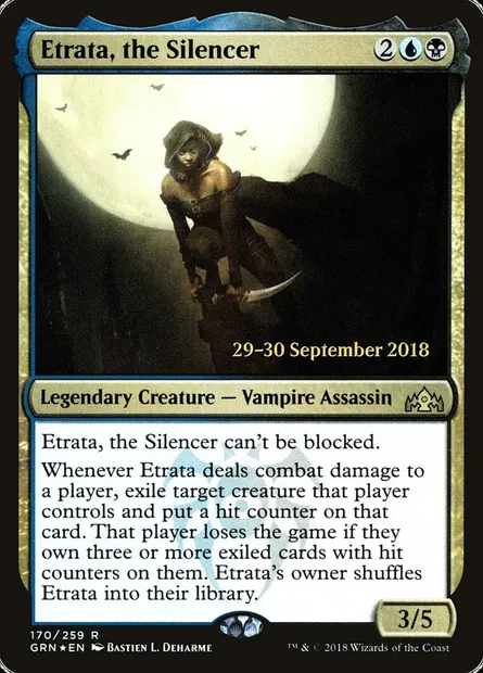 Etrata, the Silencer, Magic card PGRN 170s — Guilds of Ravnica Promos set