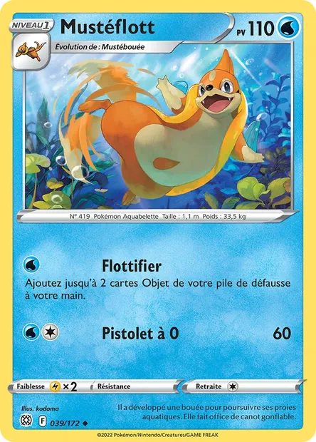 Mustéflott, carte Pokémon BRS 039 — extension Stars Étincelantes