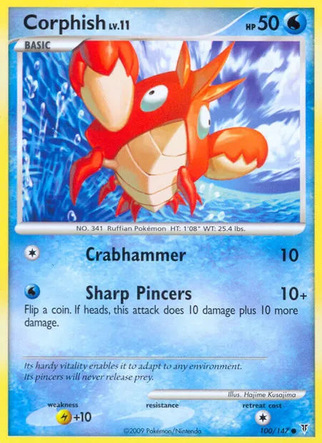 Corphish, Pokémon card SV 100 — Supreme Victors set