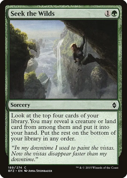 Seek the Wilds, Magic card BFZ 189 — Battle for Zendikar set