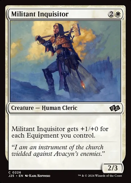 Militant Inquisitor, Magic card J25 226 — Foundations Jumpstart set