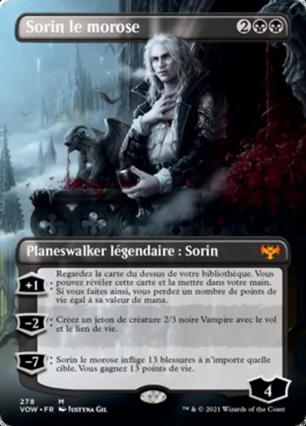 Sorin le morose, carte Magic VOW 278 — extension Innistrad : noce écarlate