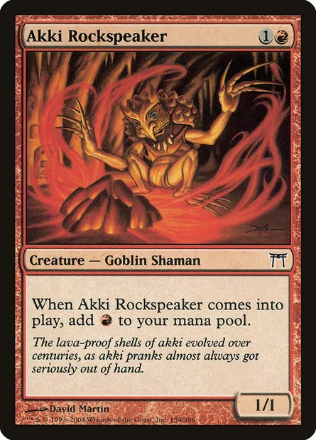 Akki Rockspeaker, Magic card CHK 154 — Champions of Kamigawa set