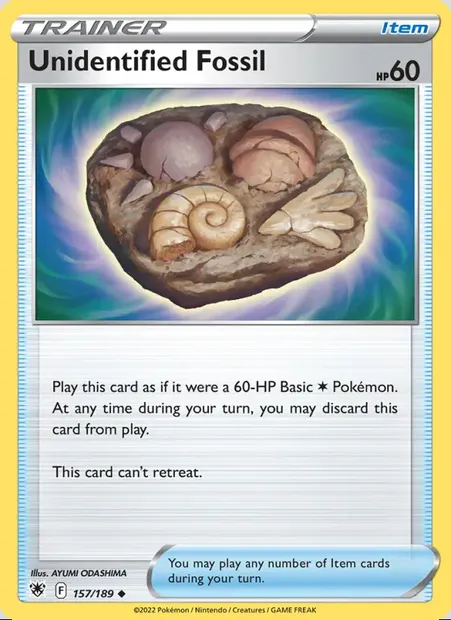Unidentified Fossil, Pokémon card ASR 157 — Astral Radiance set