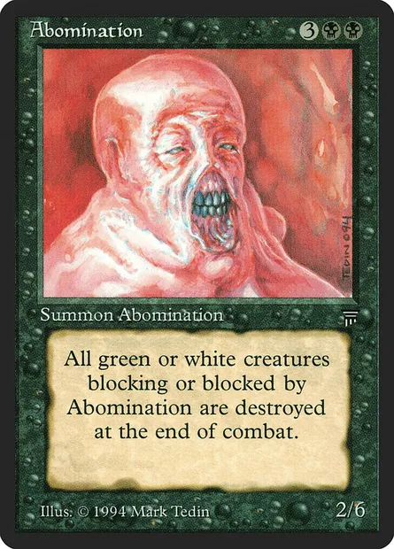 Abomination, Magic card LEG 87 — Legends set