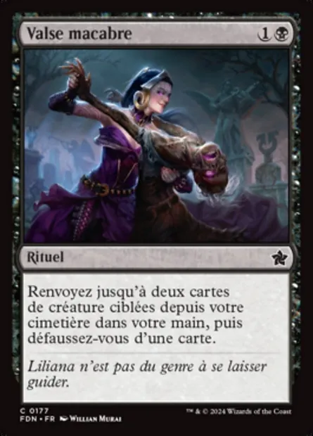 Valse macabre, carte Magic FDN 177 — extension Foundations