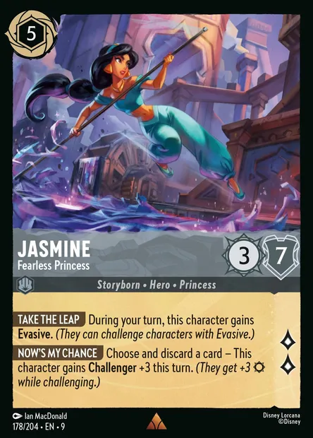 Jasmine - Fearless Princess, Disney Lorcana card CH9-178 — Fabled set