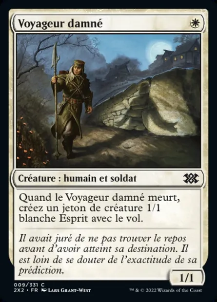 Voyageur damné, carte Magic 2X2 9 — extension Double Masters 2022