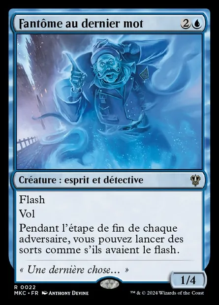 Fantôme au dernier mot, carte Magic MKC 22 — extension Murders at Karlov Manor Commander