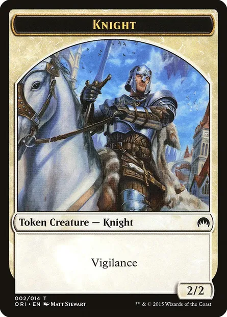 Knight, carte Magic TORI 2 — extension Magic Origins Tokens