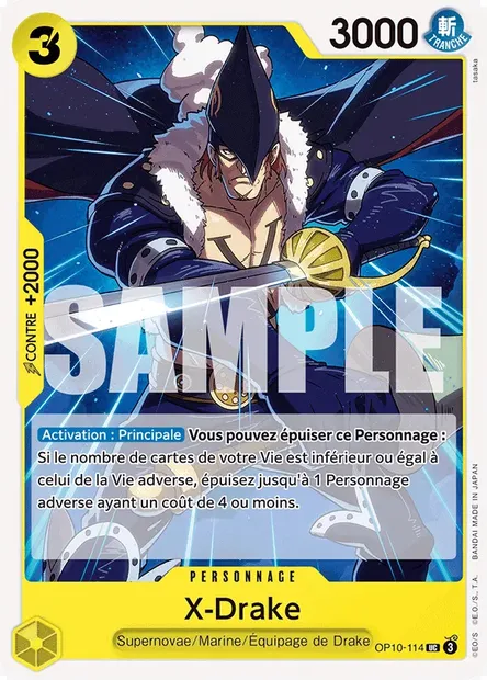 X-Drake, carte One Piece OP10-114 — extension SANG ROYAL