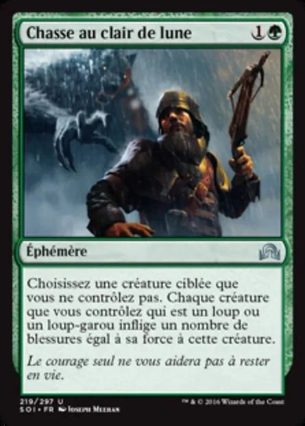 Chasse au clair de lune, carte Magic SOI 219 — extension Ténèbres sur Innistrad