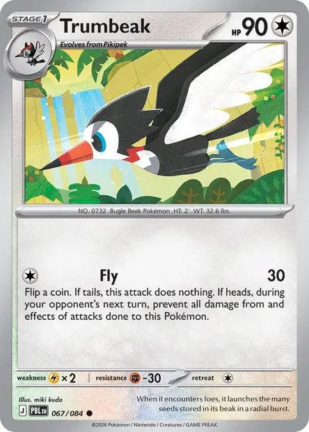 Trumbeak, Pokémon card PBL 067 — Pitch Black set