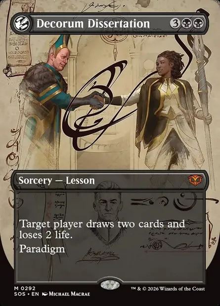 Decorum Dissertation, Magic card SOS 292 — Secrets of Strixhaven set