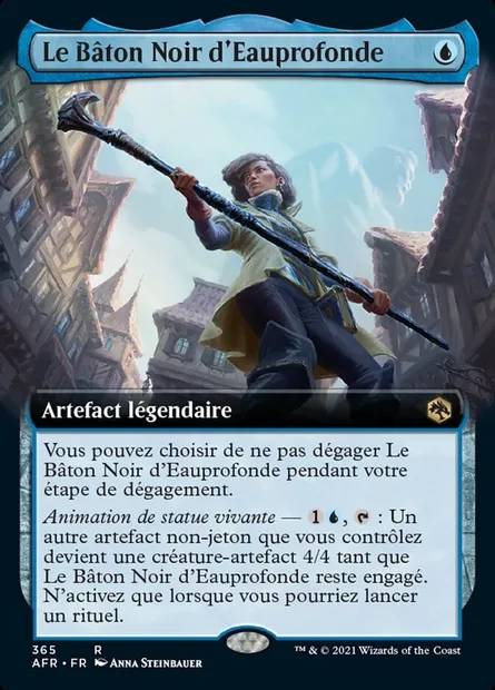Le Bâton Noir d'Eauprofonde, carte Magic AFR 365 — extension Forgotten Realms: Aventures dans les Royaumes Oubliés