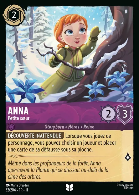 Anna - Petite sœur, carte Disney Lorcana CH11-052 — extension Givresort