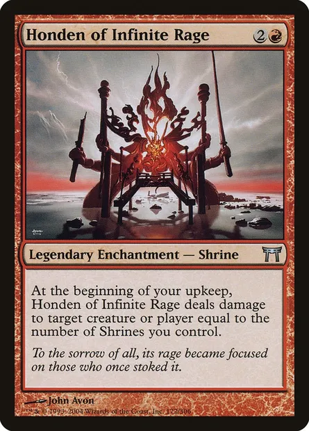 Honden de la Rage infinie, carte Magic CHK 172 — extension Guerriers de Kamigawa