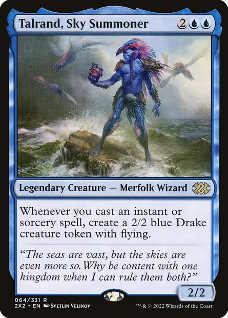 Talrand, Sky Summoner, Magic card 2X2 64 — Double Masters 2022 set