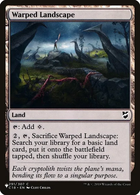 Warped Landscape, Magic card PLST C18-291 — The List set