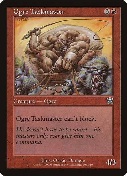 Ogre Taskmaster, Magic card MMQ 206 — Mercadian Masques set