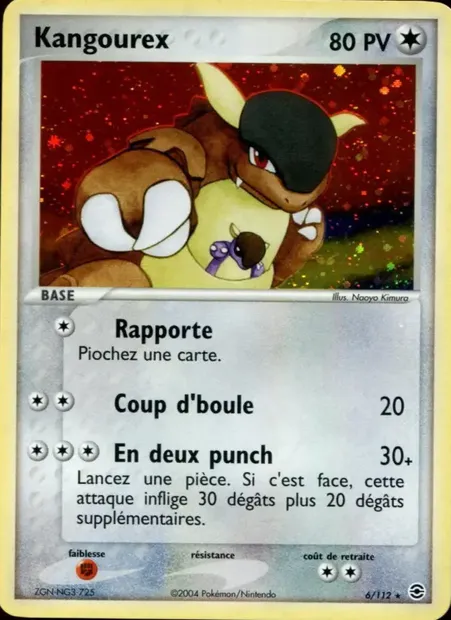 Kangourex, carte Pokémon RG 6 — extension EX Rouge Feu & Vert Feuille
