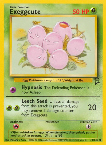 Exeggcute, Pokémon card B2 74 — Base Set 2 set